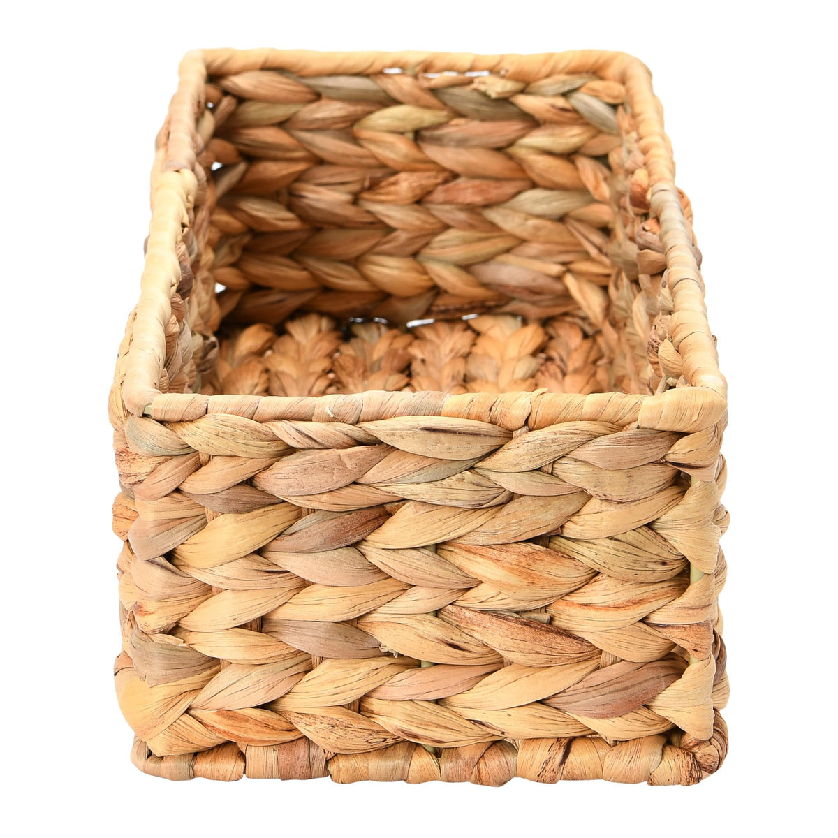 Household Essentials Water Hyacinth Rectangular Basket decorative display in living spaces