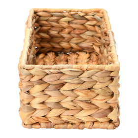 Household Essentials Water Hyacinth Rectangular Basket decorative display in living spaces