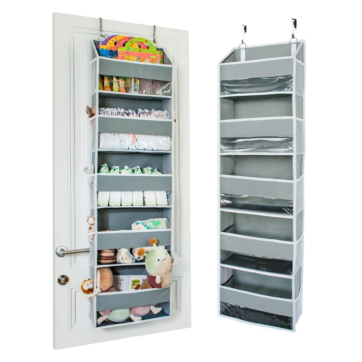 Houseify Ooh So Tidy Over-Door Organizer mounted on door for clutter-free storage