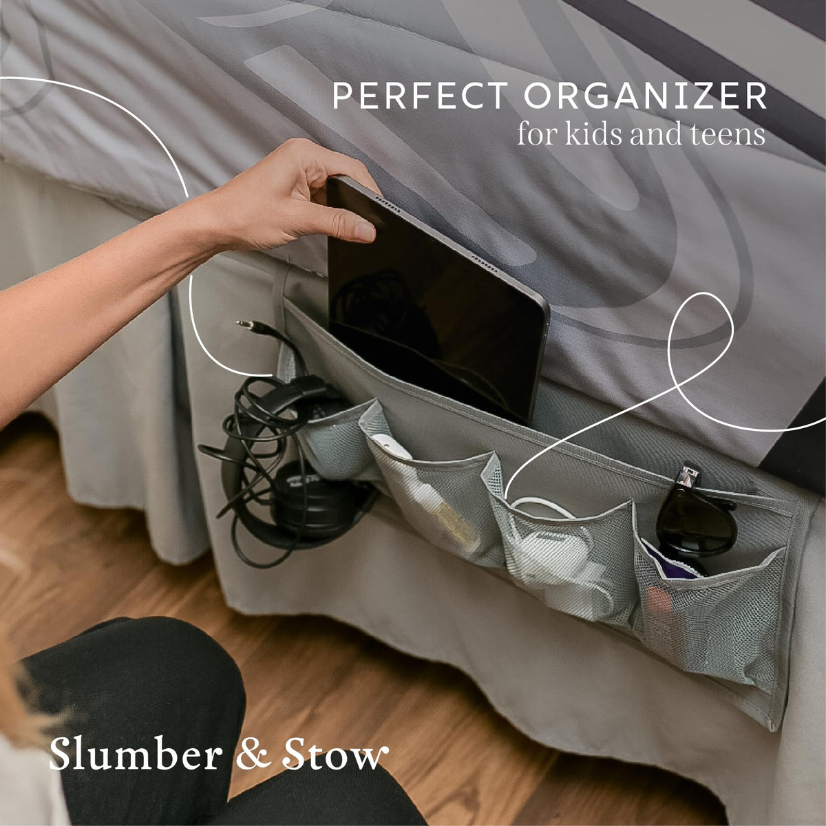 Houseify Slumber & Stow made with durable 300D polyester.