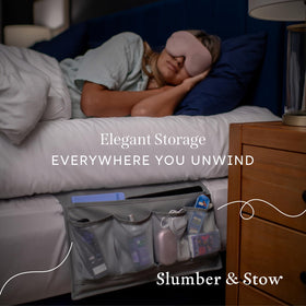 Houseify Slumber & Stow large A4 compartment stores magazines and tablets.