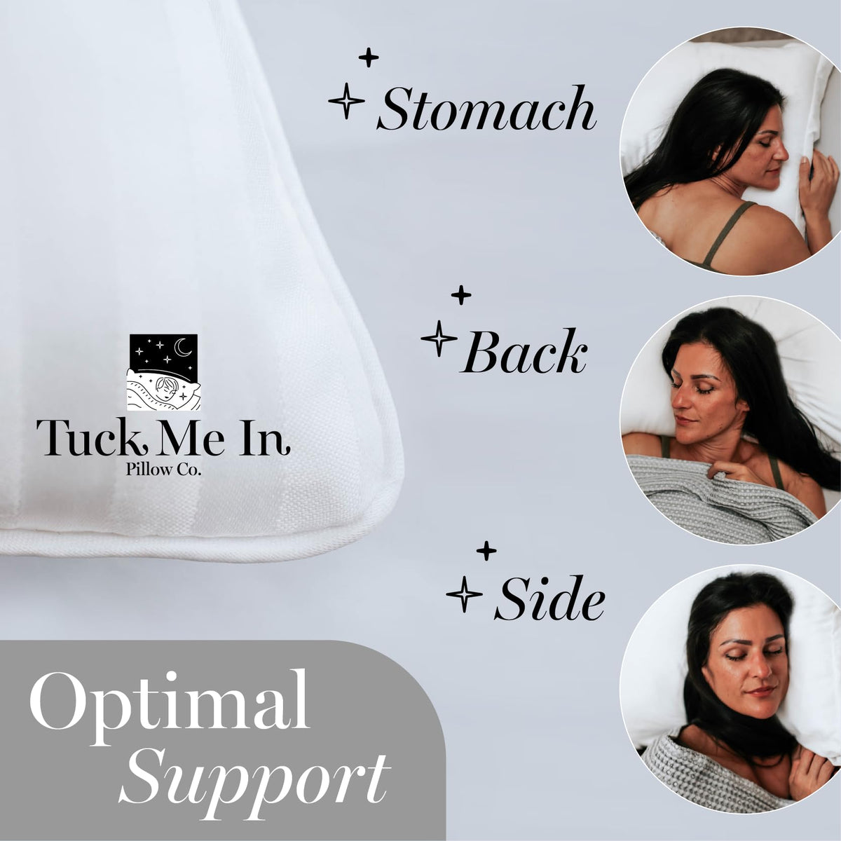 Houseify Tuck Me In Pillow breathable fabric closeup demonstrates cooling airflow