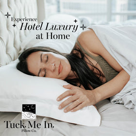 Houseify Tuck Me In Pillow side sleeping position highlights neck alignment and breathable fill