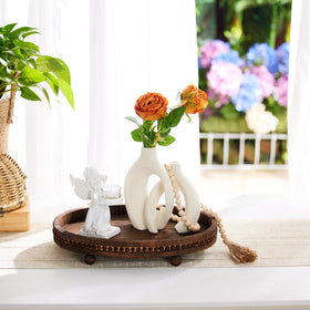 HouseJoy rustic farmhouse tray adds natural charm to any surface.