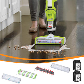 Houselife CrossWave cleaning tool helps quick maintenance and brush/filter swaps.