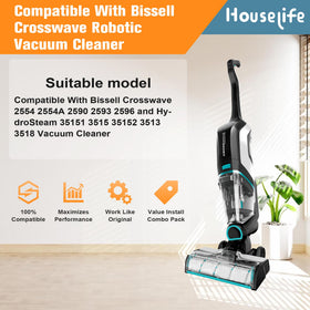 Houselife CrossWave second multi-surface brush roller enhances debris lifting on various floors.