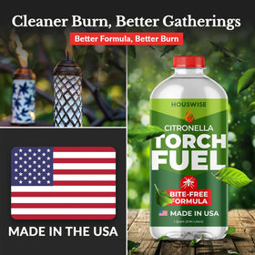 Houswise long burn time citronella fuel for outdoor gatherings