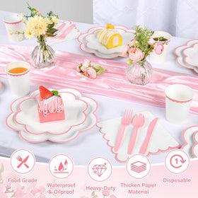 Houuqe 350gsm card stock tableware for sturdy plates and reliable performance