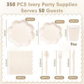 Houuqe ivory napkins offer soft absorbent two-layer practicality