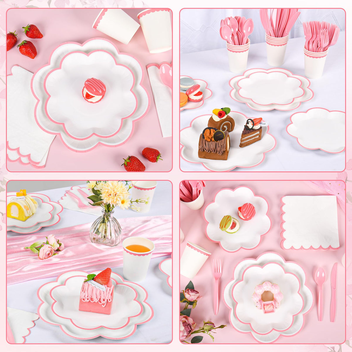 Houuqe complete party set for 50 simplifies hosting and reduces cleanup time