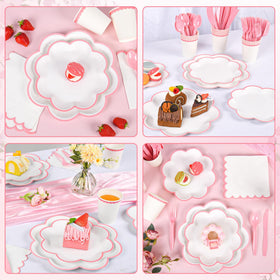 Houuqe complete party set for 50 simplifies hosting and reduces cleanup time