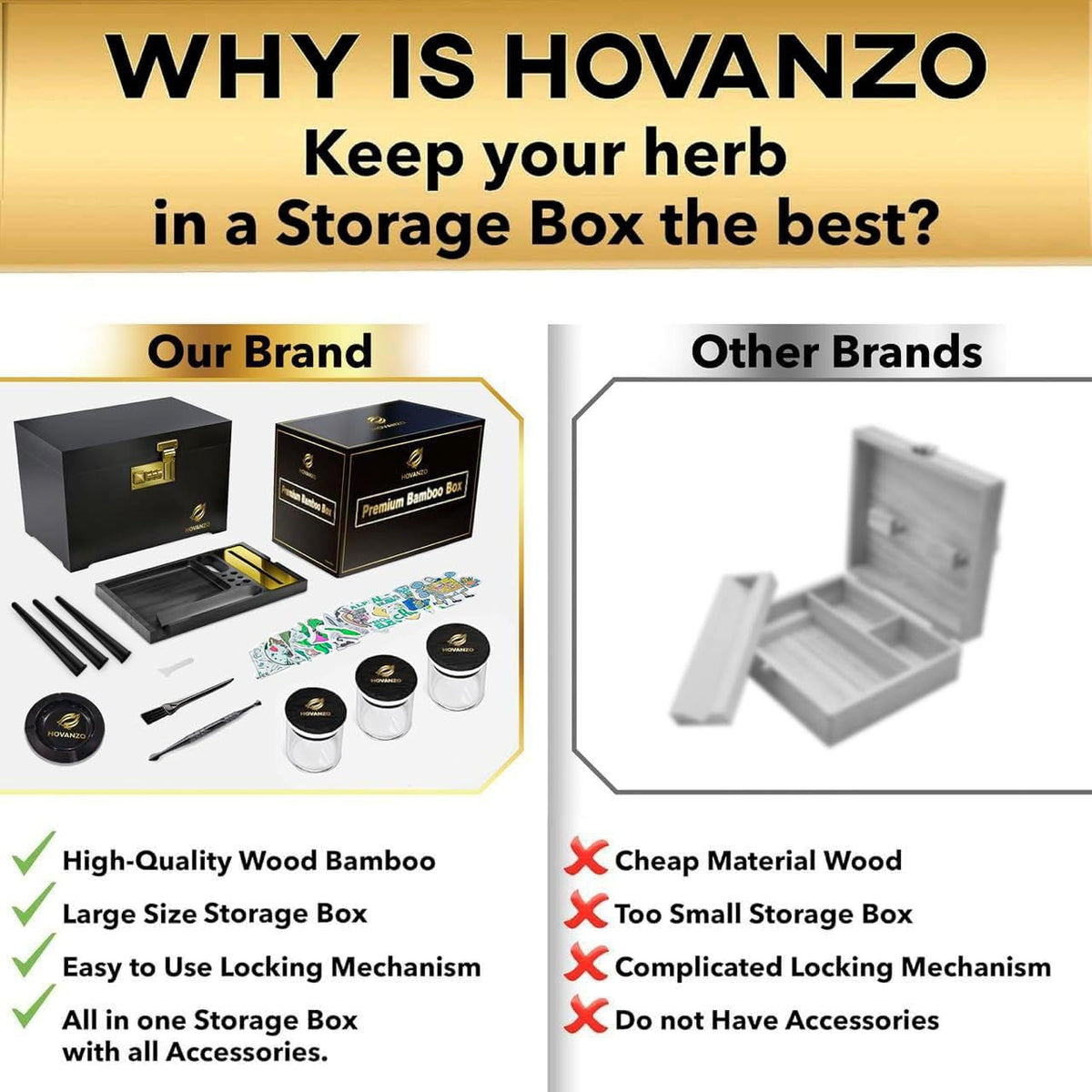 HOVANZO removable-tray-wood-box – adjustable compartments for versatile storage.