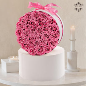Hover Flower 27 Forever Roses, pristine colors, low maintenance luxury.