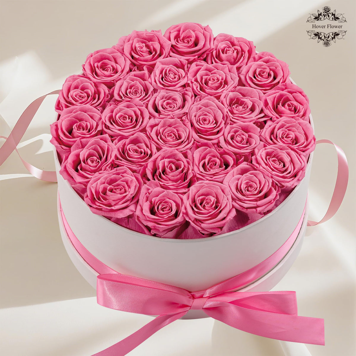 Hover Flower 27 Forever Roses petal texture highlighting vibrant colors and soft touch.