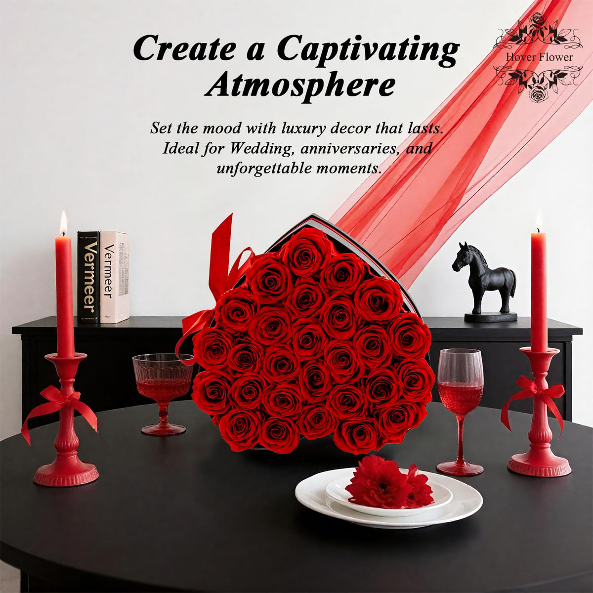 Hover Flower satin ribbon packaging elevates the unboxing experience.