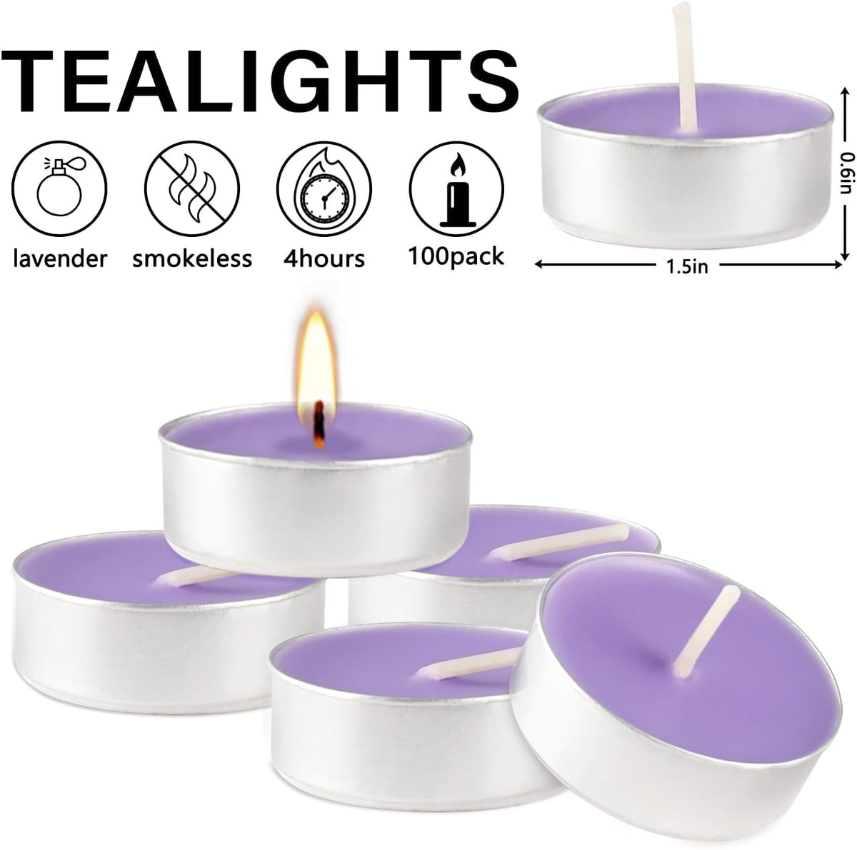 Howemon lavender scented tealight delivers smokeless fragrance for home ambience