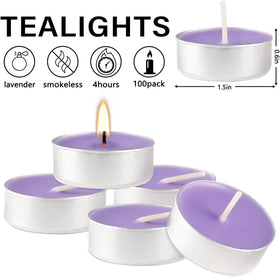 Howemon lavender scented tealight delivers smokeless fragrance for home ambience