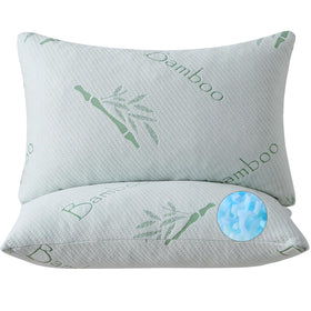 HOXXME king-size memory foam pillow set 2 for firm neck support.