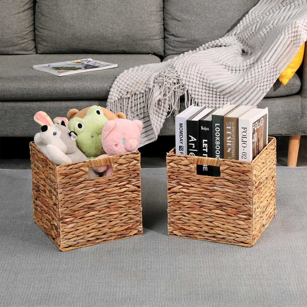 HOYCYA6 baskets with built in handles for quick transport