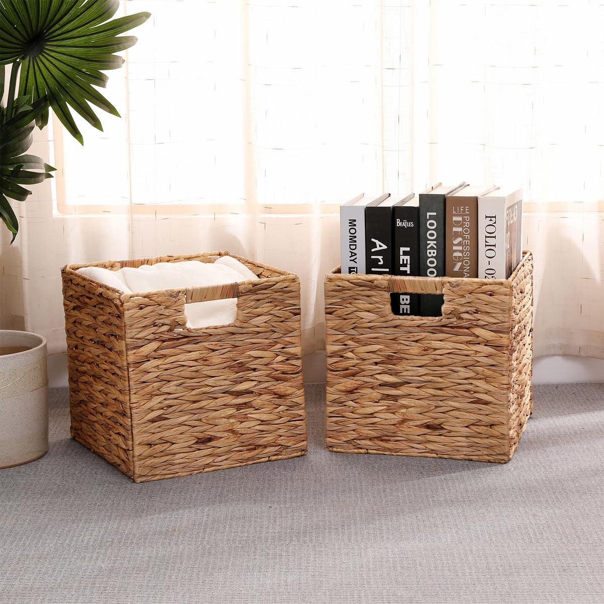 HOYCYA6 collapsible hyacinth cubes for easy space saving