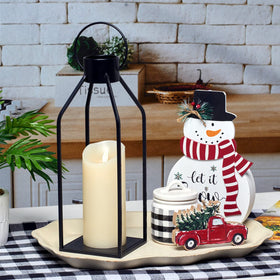 HPC Decor table decor lantern showcases modern farmhouse charm for dining and living spaces.