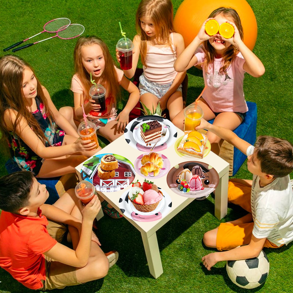 Hpscdyo sustainable odorless paper maintains a tidy, guilt-free party setup.