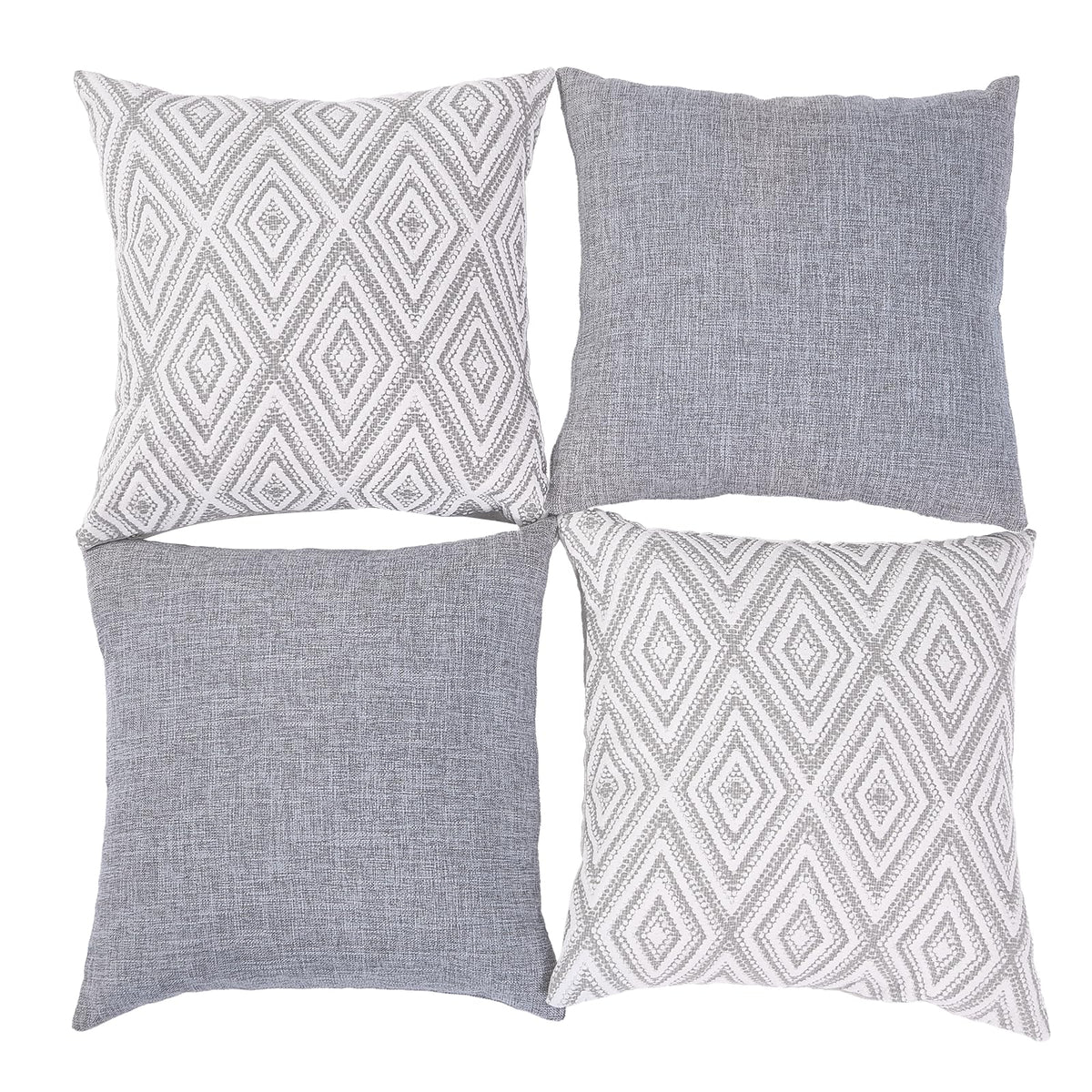 HPUK grey 17x17 pillow cover with textured fabric, ideal for cozy couch aesthetics