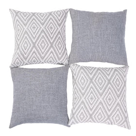 HPUK grey 17x17 pillow cover with textured fabric, ideal for cozy couch aesthetics