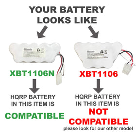 HQRP battery label highlights 2000mAh Ni-MH capacity and 10.8V.
