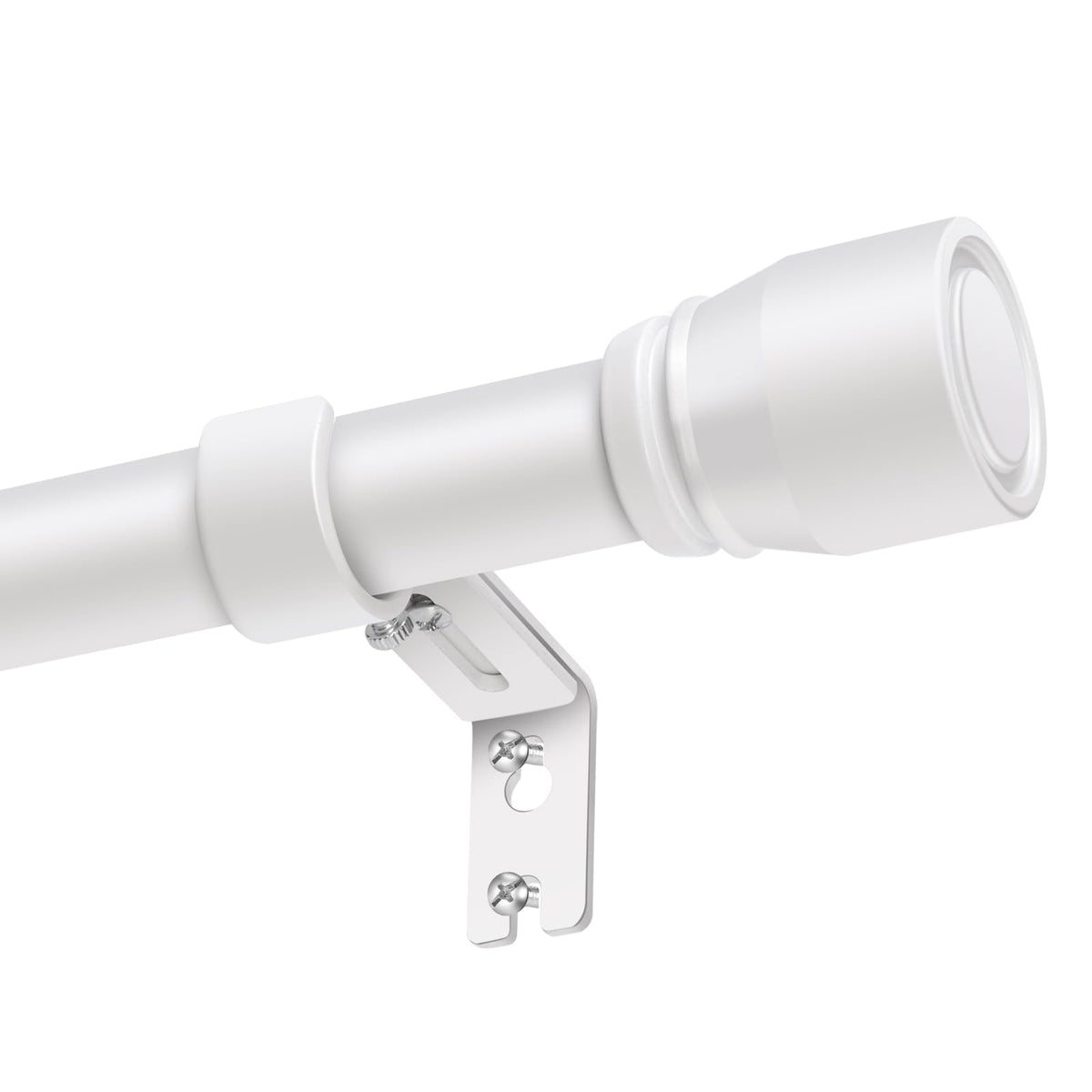 Hradecti 1 inch curtain rod extended length on window setup