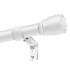 Hradecti 1 inch curtain rod extended length on window setup