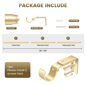 Hradecti 9-piece rod set shown for custom-length installation