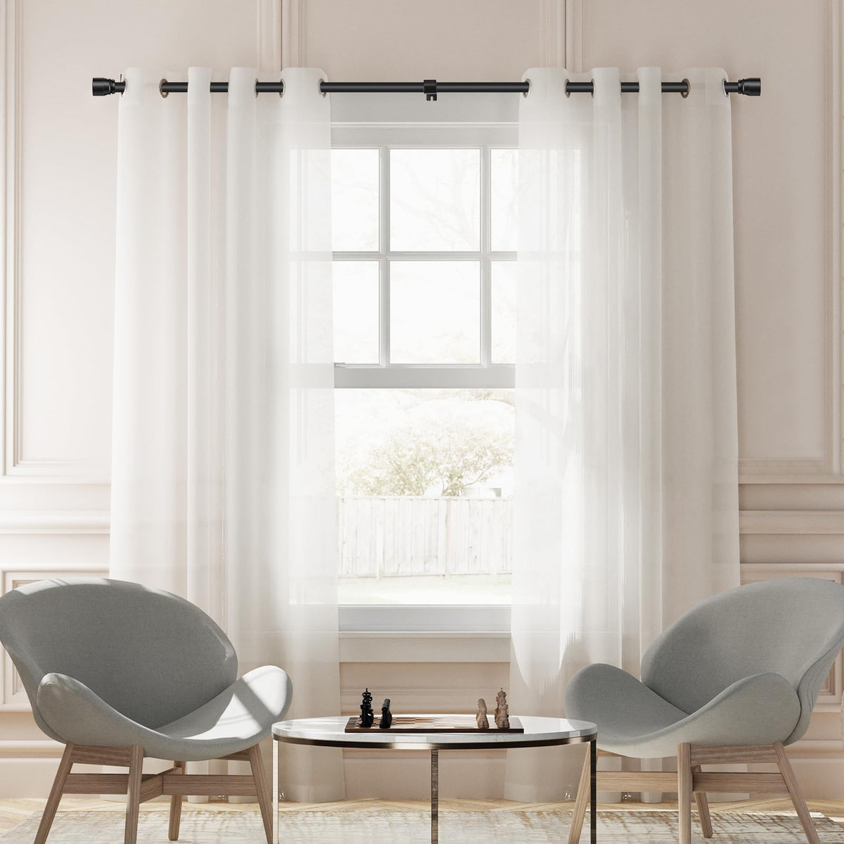 Hradecti works with grommet, back tab, rod pocket curtains for versatility.