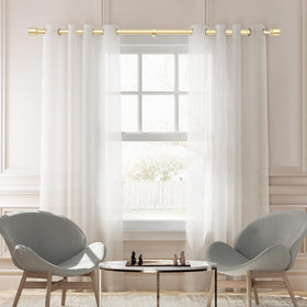 Hradecti heavy-duty curtain rod supports up to 33 pounds for heavier drapes