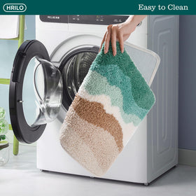 HRILO plush kitchen-entry mat protects floors at busy doorways