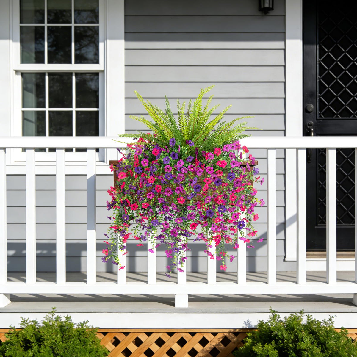 Hrobek maintenance-free hanging plants stay vibrant year-round for busy homes.