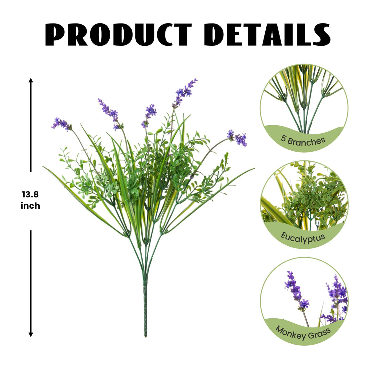 Hrobek artificial monkey grass greenery bouquet suitable for patios and decor ideas