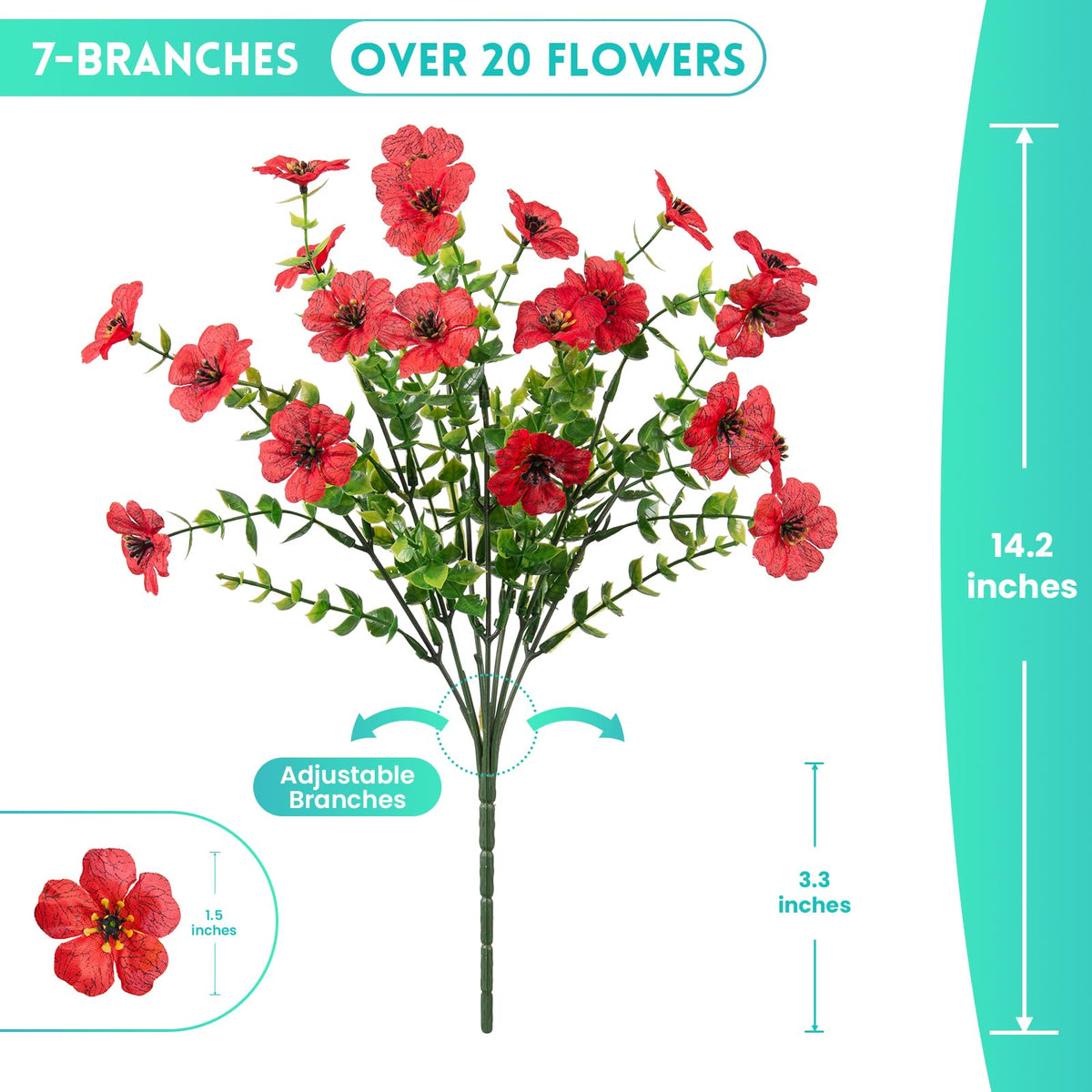 Hrobek daisy with detachable flowers and branches enables easy DIY styling.