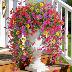 Hrobek 8-pack outdoor daisies with UV-resistant petals for year-round porch decor.