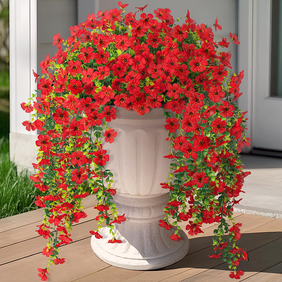 Hrobek daisy outdoor hanging flowers 2-pack add natural color to porch decor.