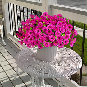 Hrobek durable plastic silk flowers for outdoor use maintain color longer.