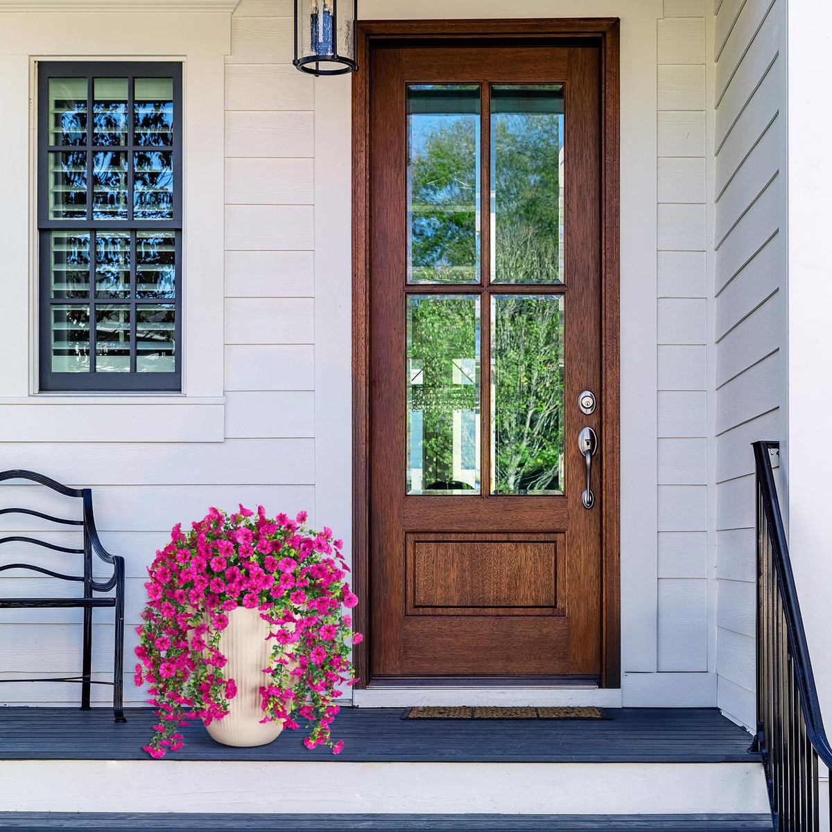 Hrobek elegant greenery for porch creates instant natural ambiance