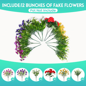 Hrobek fake flowers 12-bunches pack ready for instant decor.