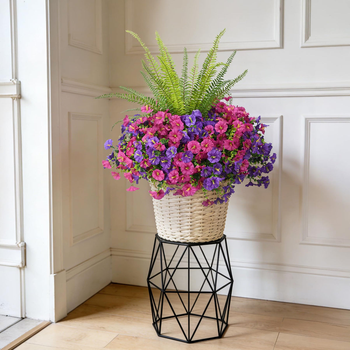 Hrobek front yard and patio decor elevates spaces with faux greenery.