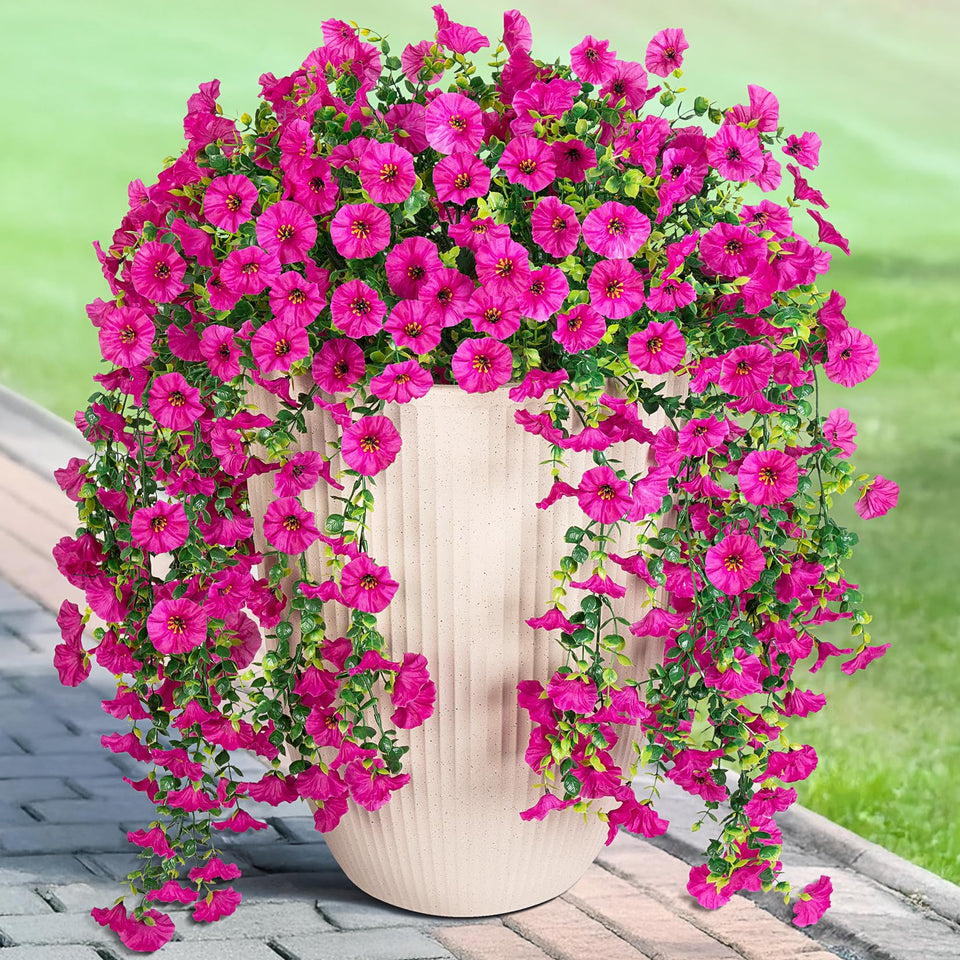 Hrobek artificial morning glory eucalyptus branch 2pc adds vibrant outdoor decor