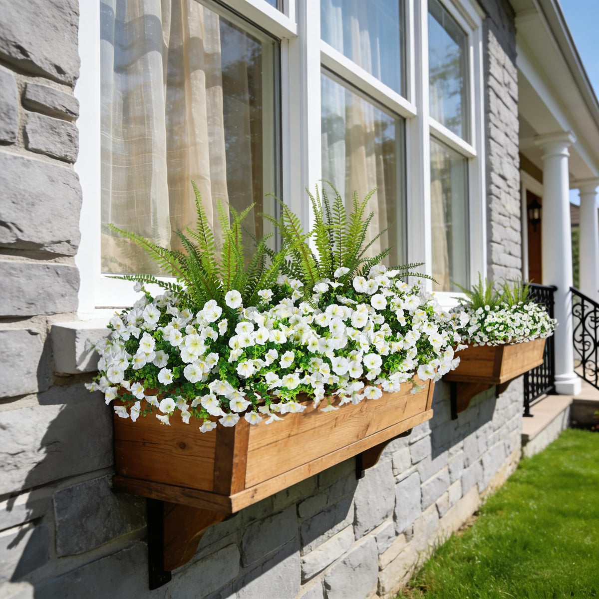 Hrobek outdoor silk flowers bundle, realistic look, maintenance-free for lawns and patios.