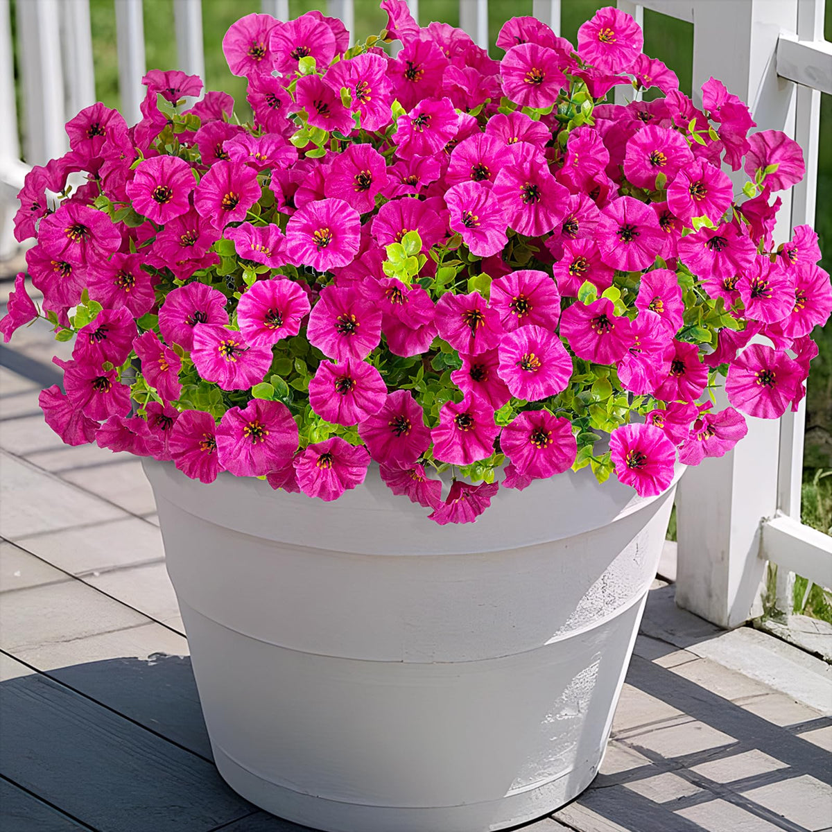 Hrobek outdoor artificial flowers 12 bundles elevate curb appeal with durable design.