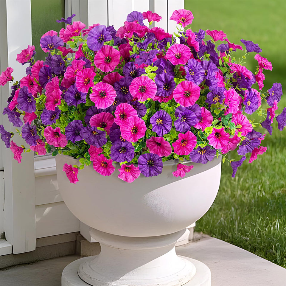 Hrobek outdoor artificial morning glory bundle for year-round garden color