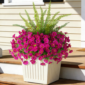 Hrobek outdoor artificial petunia and fern bundle designed for durable year-round porch display.