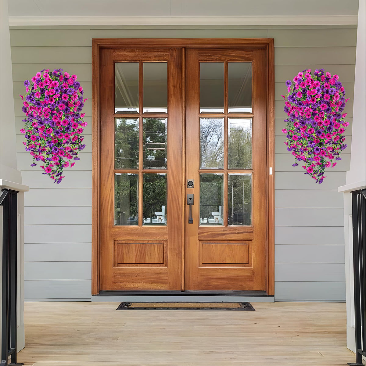 Hrobek versatile outdoor faux flowers arranged for porch or balcony display